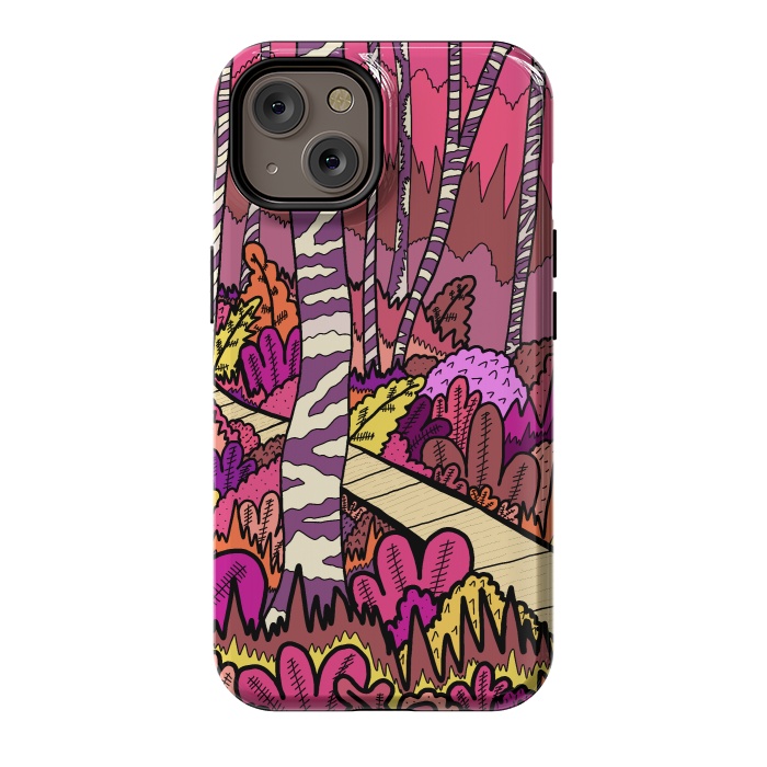 iPhone 14 StrongFit The pink forest walk by Steve Wade (Swade)