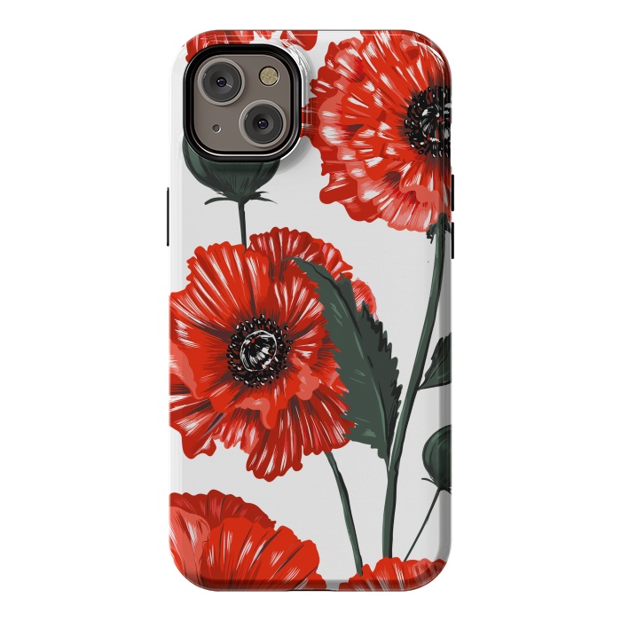 iPhone 14 Plus StrongFit red poppy by haroulita