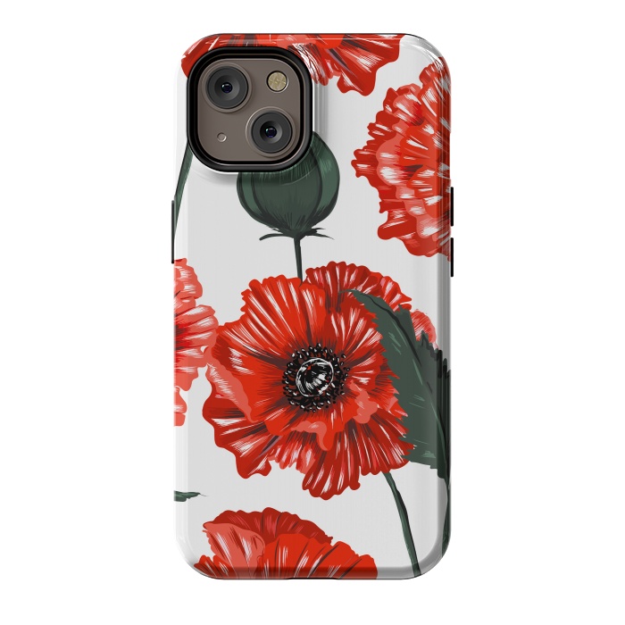 iPhone 14 StrongFit red poppy by haroulita