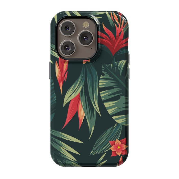 iPhone 14 Pro StrongFit tropical blossom by haroulita