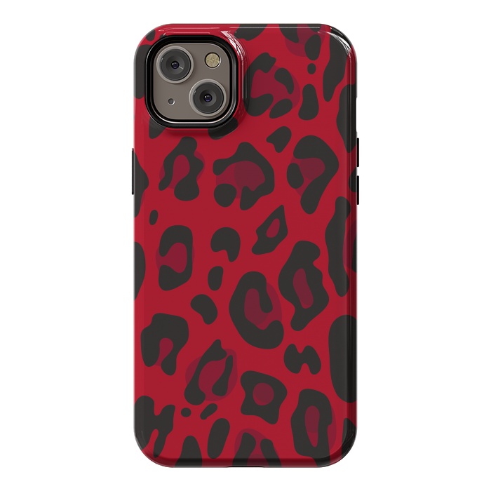 iPhone 14 Plus StrongFit red animal print by haroulita
