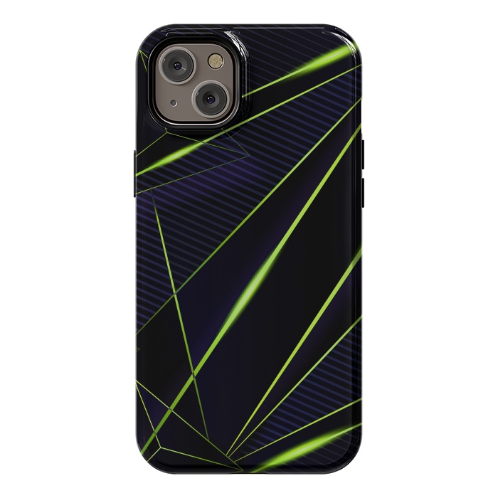 iPhone 14 Plus StrongFit vivid green geometric by haroulita