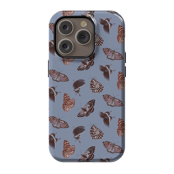 iPhone 14 Pro StrongFit Dark Butterflies by Tishya Oedit