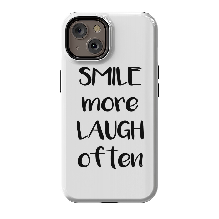 iPhone 14 StrongFit Smile more quote white by Martina