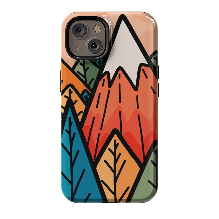 iPhone 14 StrongFit The lone mountain forest by Steve Wade (Swade)