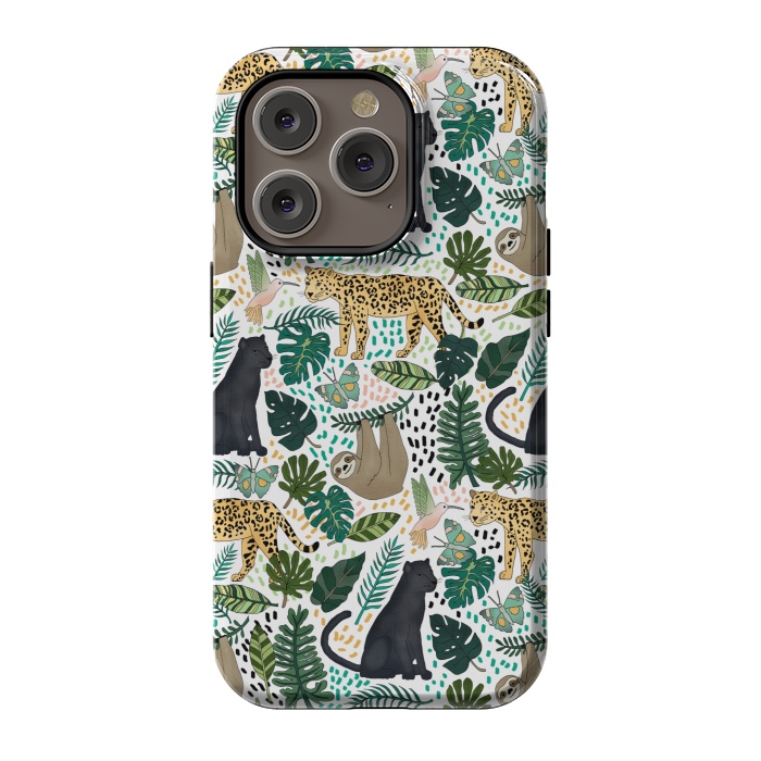iPhone 14 Pro StrongFit Emerald Forest Animals by Tangerine-Tane