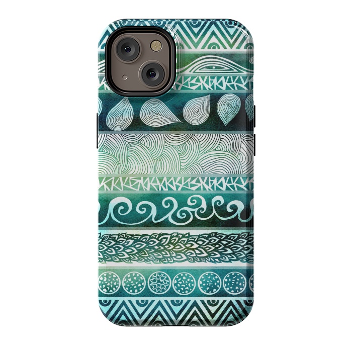 iPhone 14 StrongFit Dreamy Tribal III by Pom Graphic Design
