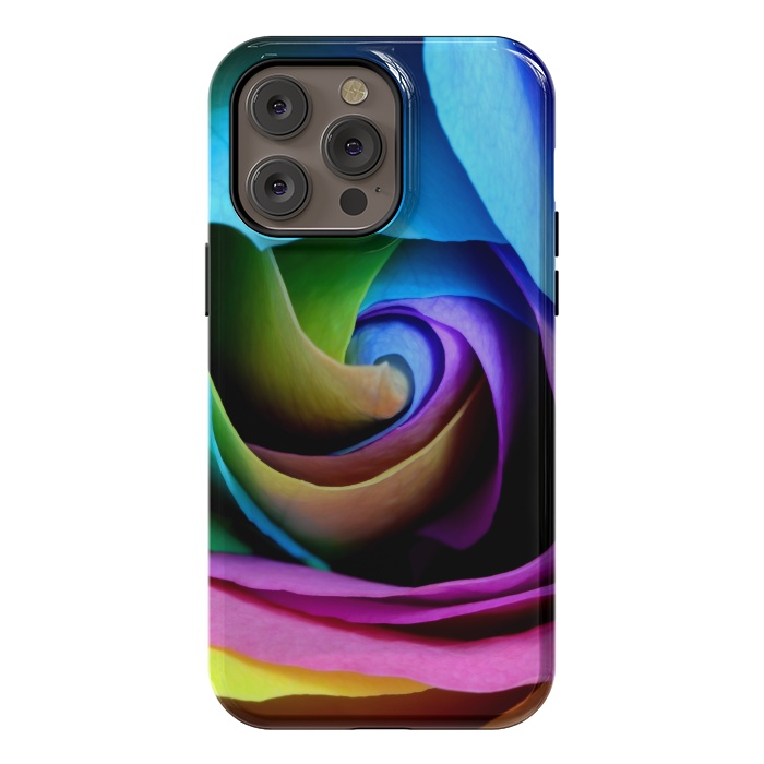 iPhone 14 Pro max StrongFit colorful rose by haroulita
