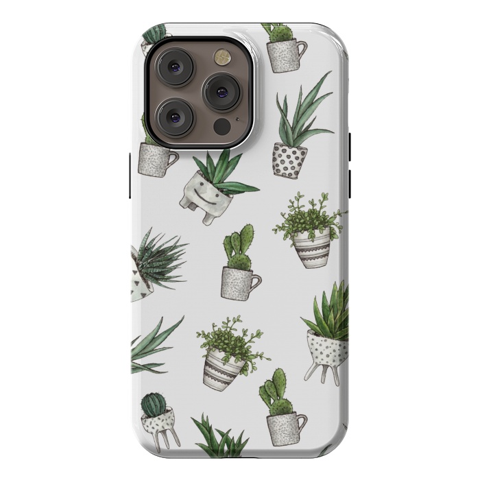 iPhone 14 Pro max StrongFit cute houseplants in pots by Alena Ganzhela