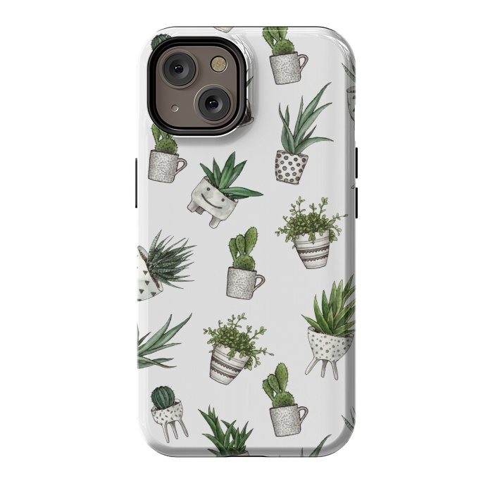iPhone 14 StrongFit cute houseplants in pots by Alena Ganzhela