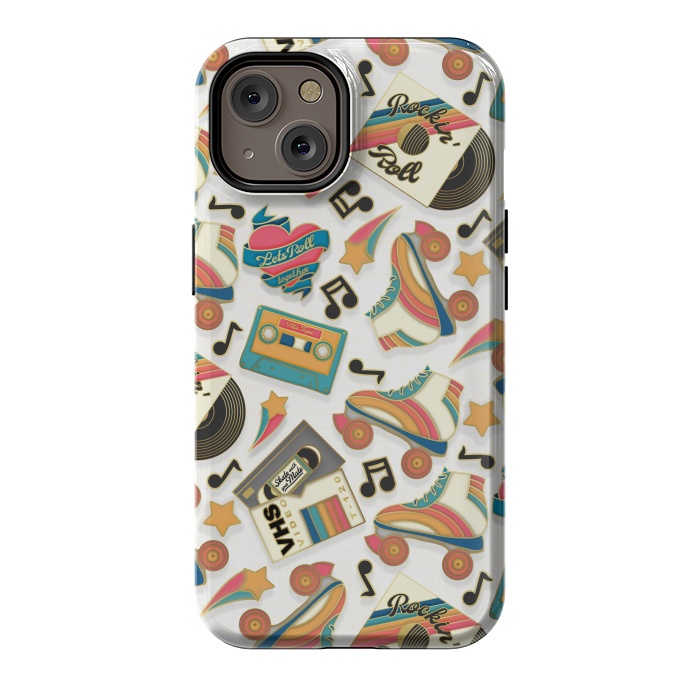 iPhone 14 StrongFit Retro Roller Rink by gingerlique