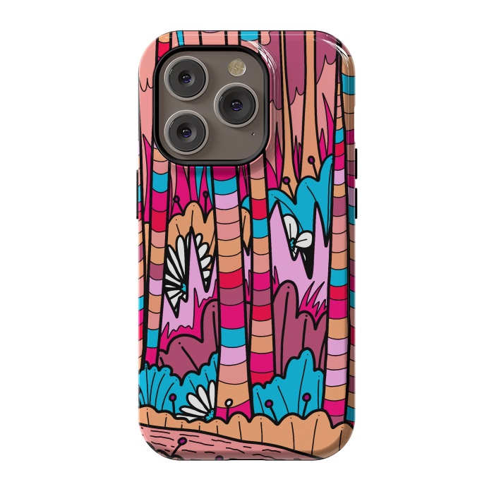 iPhone 14 Pro StrongFit Stripe line forest by Steve Wade (Swade)