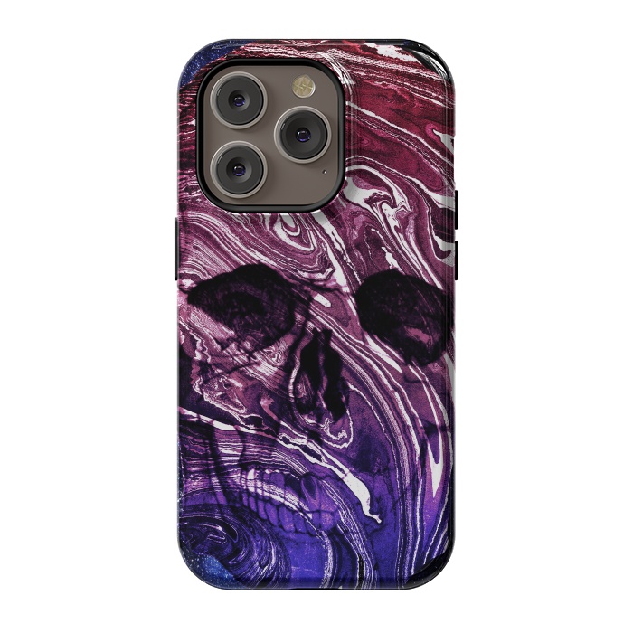 iPhone 14 Pro StrongFit Gradient marble skull by Oana 
