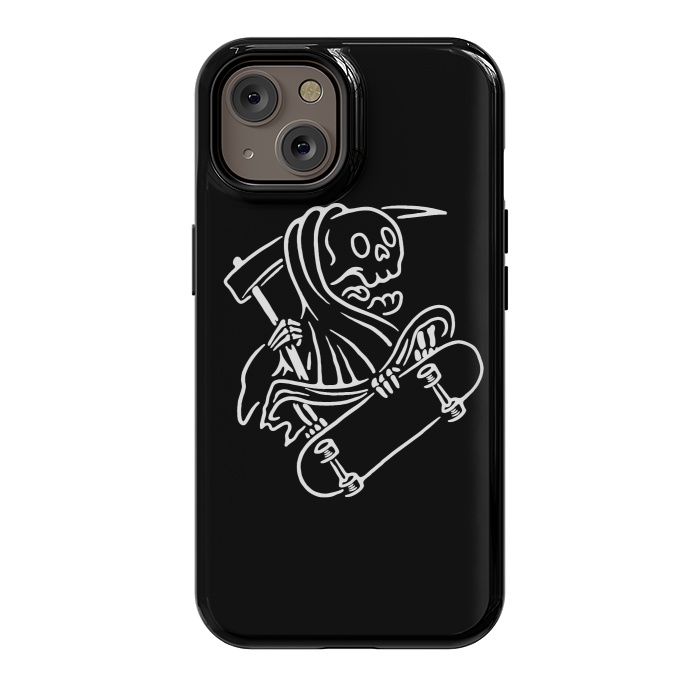 iPhone 14 StrongFit Grim Reaper Skateboarding by Afif Quilimo