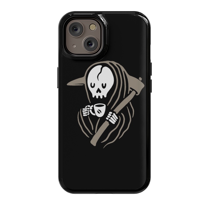 iPhone 14 StrongFit Grim Reaper Love Coffee by Afif Quilimo