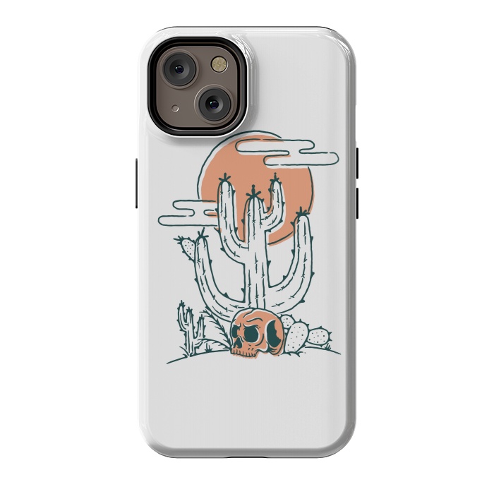 iPhone 14 StrongFit Skull and Cactus by Afif Quilimo