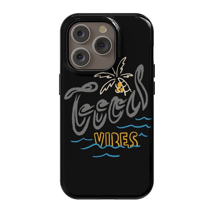 iPhone 14 Pro StrongFit Good Vibes Typo 1 by Afif Quilimo