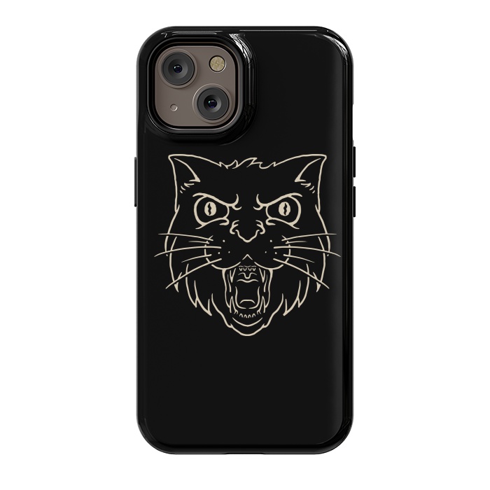 iPhone 14 StrongFit Angry Cat by Afif Quilimo
