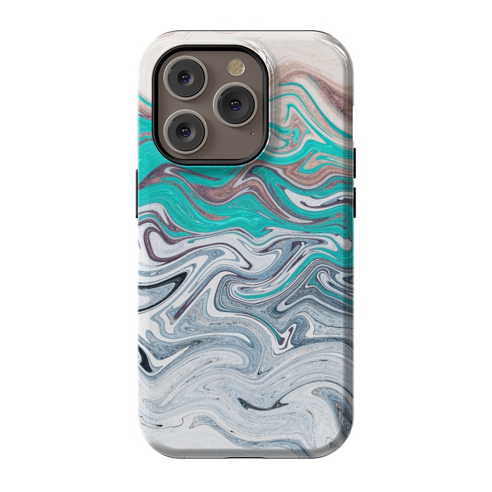 iPhone 14 Pro StrongFit The liquid marble beach by Steve Wade (Swade)