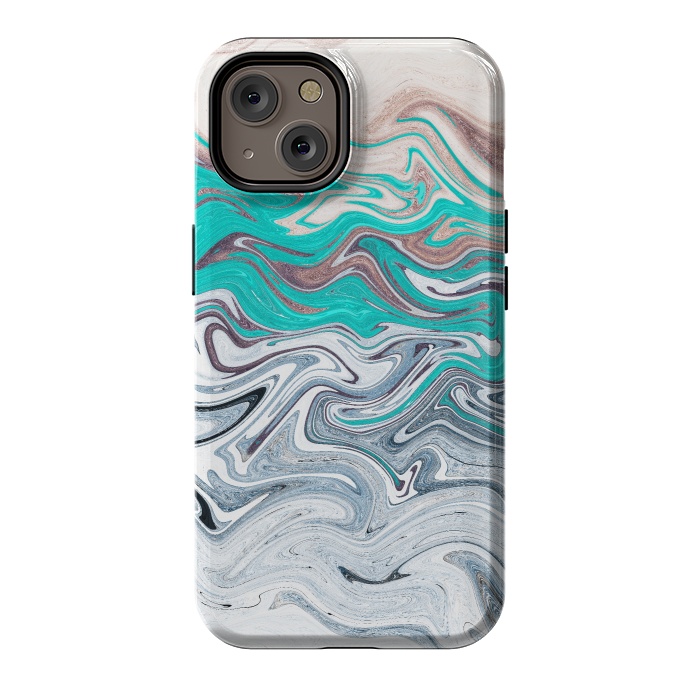 iPhone 14 StrongFit The liquid marble beach by Steve Wade (Swade)