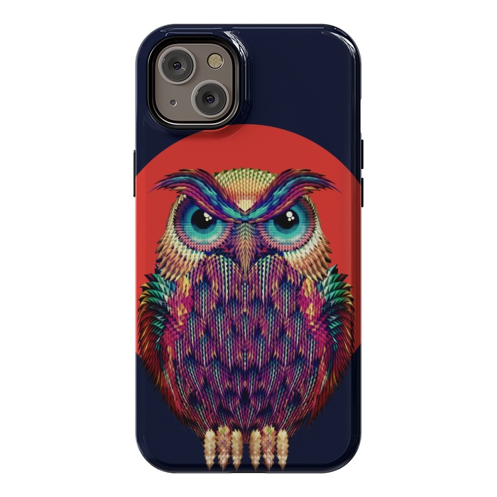 iPhone 14 Plus StrongFit Geometric Owl by Ali Gulec