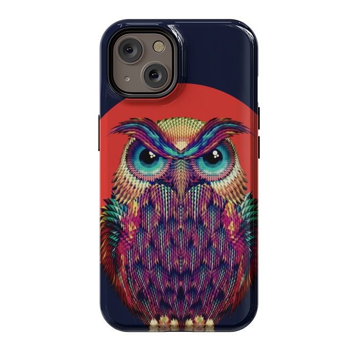 iPhone 14 StrongFit Geometric Owl by Ali Gulec