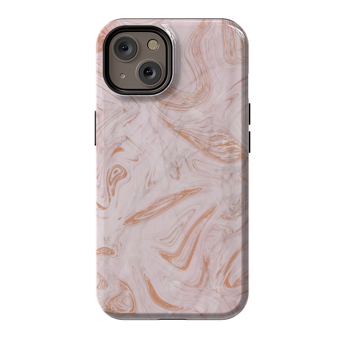 iPhone 14 StrongFit Rose Gold Marble by Martina