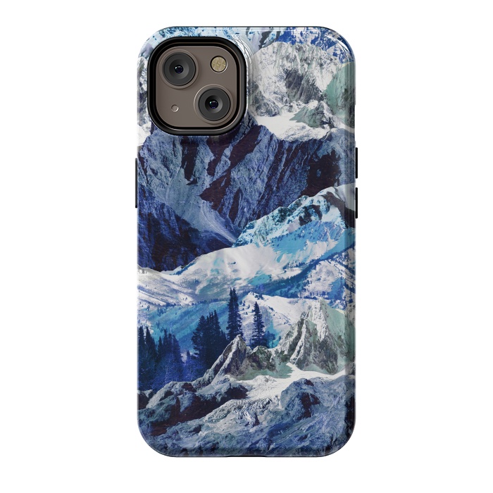 iPhone 14 StrongFit Blue mountains landscape art by Oana 