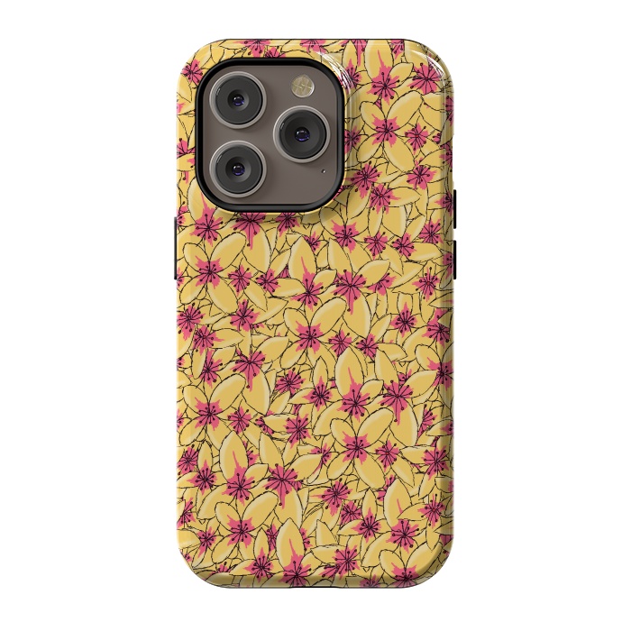 iPhone 14 Pro StrongFit Yellow blossom by Steve Wade (Swade)