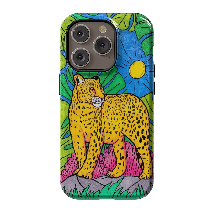 iPhone 14 Pro StrongFit Jungle leopard by Steve Wade (Swade)