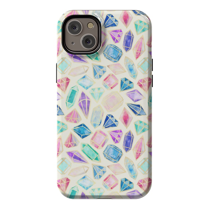 iPhone 14 Plus StrongFit Watercolour Gems Intense by Tangerine-Tane