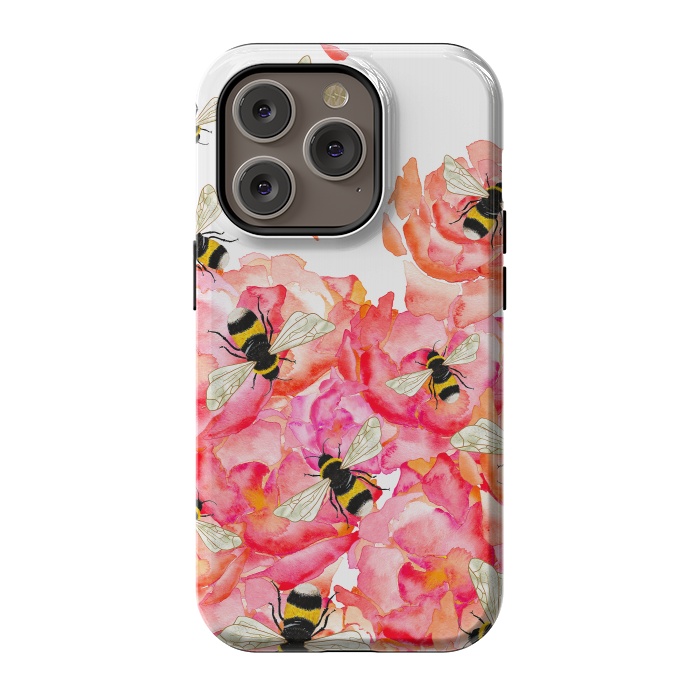 iPhone 14 Pro StrongFit Bee Blossoms by Amaya Brydon