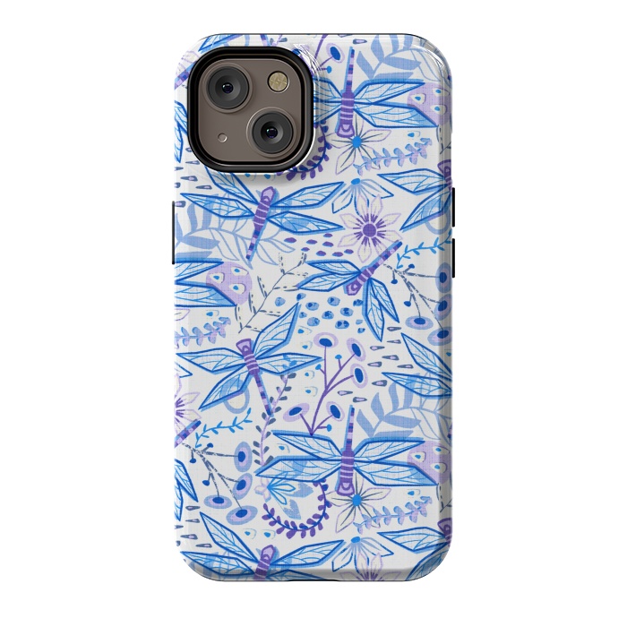 iPhone 14 StrongFit Dragonfly Blues  by Tigatiga