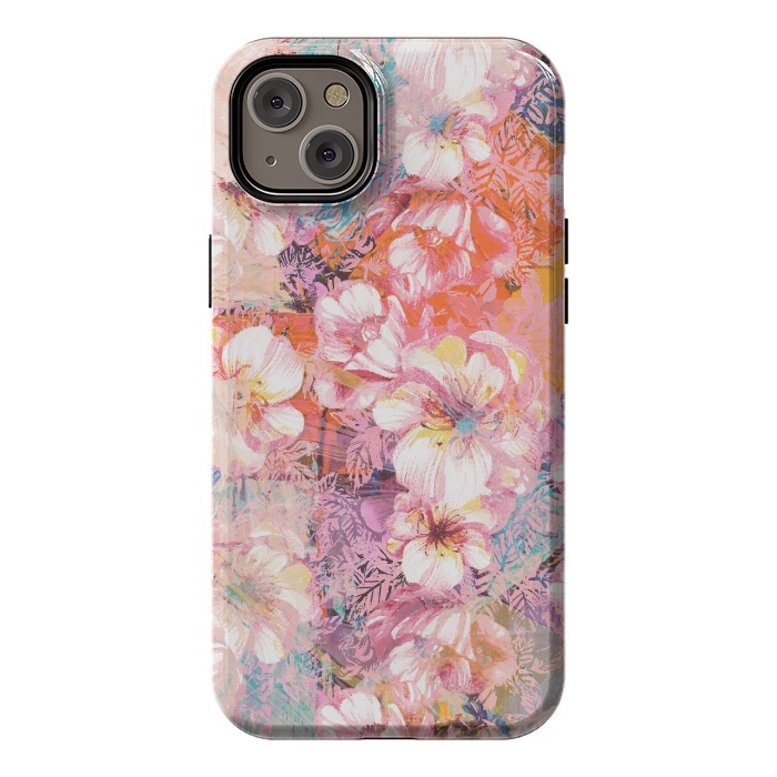 iPhone 14 Plus StrongFit Colorful brushed roses painting by Oana 