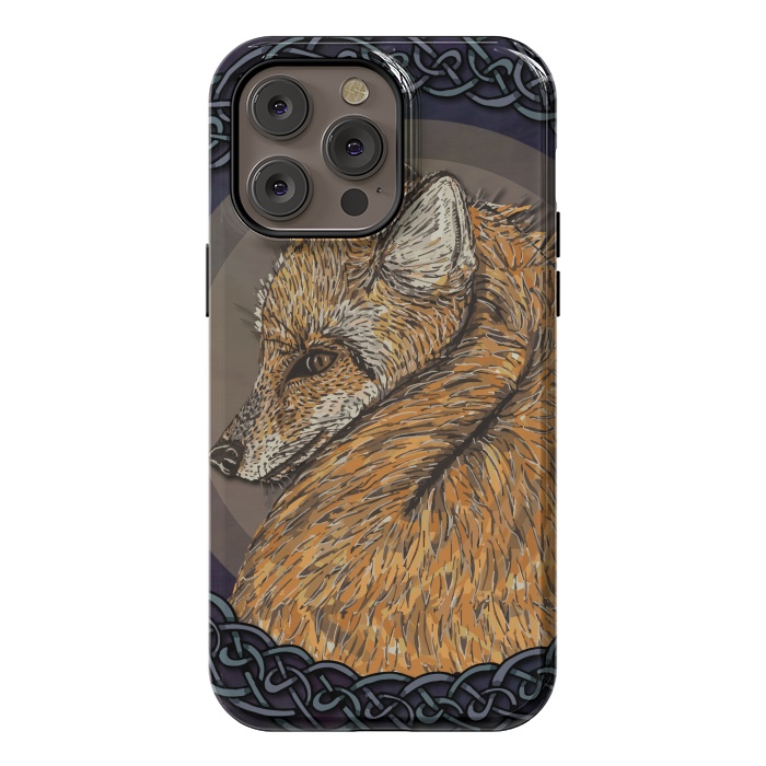 iPhone 14 Pro max StrongFit Celtic Fox by Lotti Brown