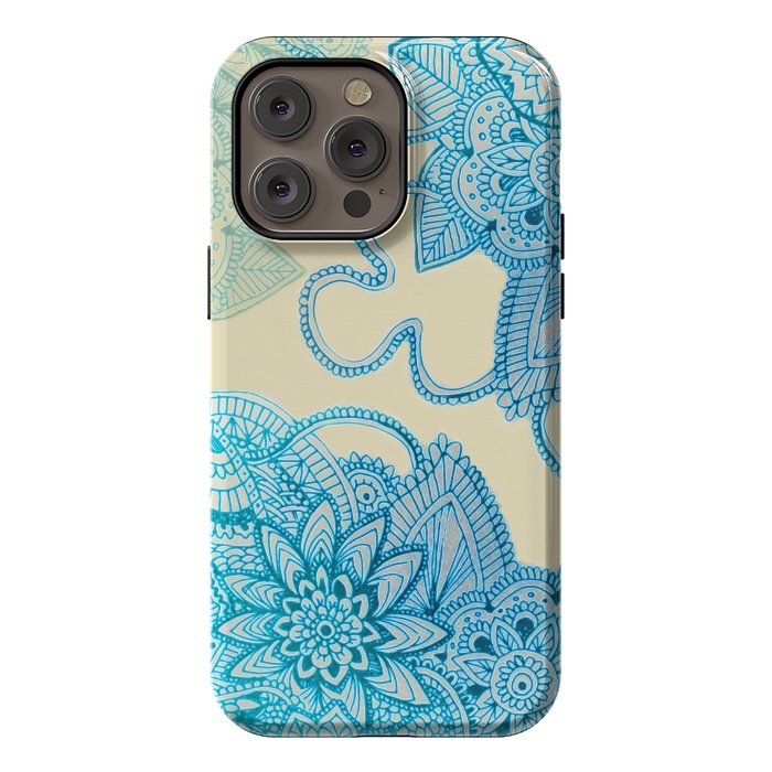 iPhone 14 Pro max StrongFit Floral Doodle G580 by Medusa GraphicArt