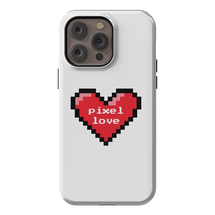 iPhone 14 Pro max StrongFit Pixel love by Laura Nagel