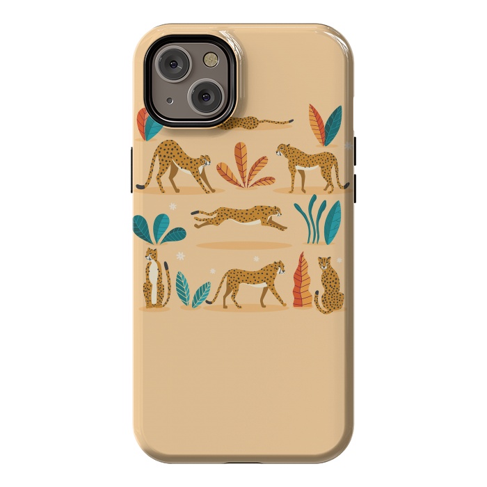 iPhone 14 Plus StrongFit Cheetahs beige by Jelena Obradovic