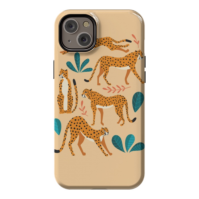 iPhone 14 Plus StrongFit Cheetahs beige 02 by Jelena Obradovic