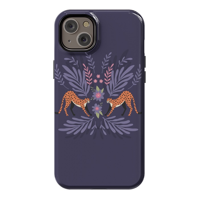 iPhone 14 Plus StrongFit Cheetahs pair purple by Jelena Obradovic