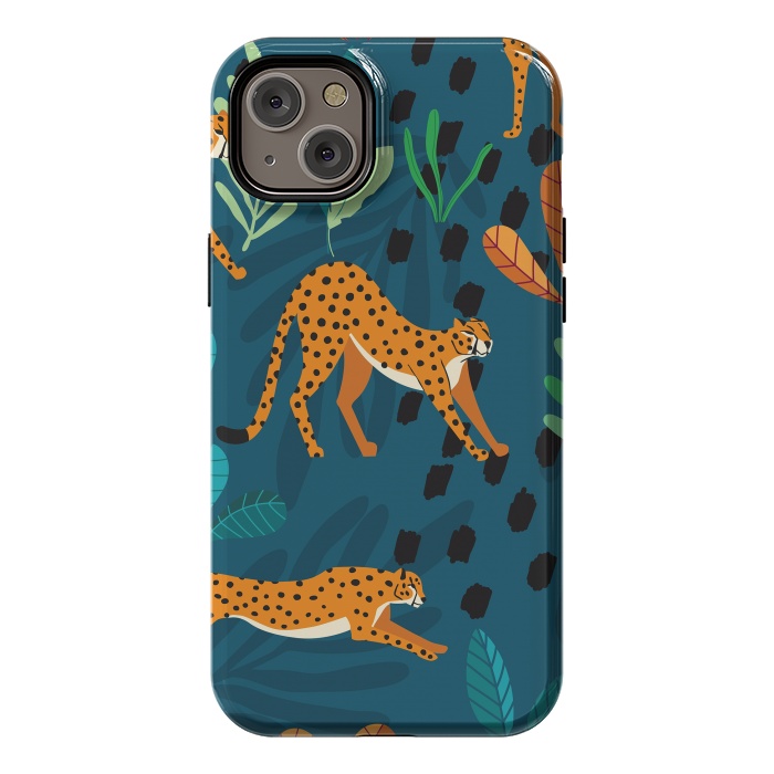 iPhone 14 Plus StrongFit Cheetah pattern 01 by Jelena Obradovic
