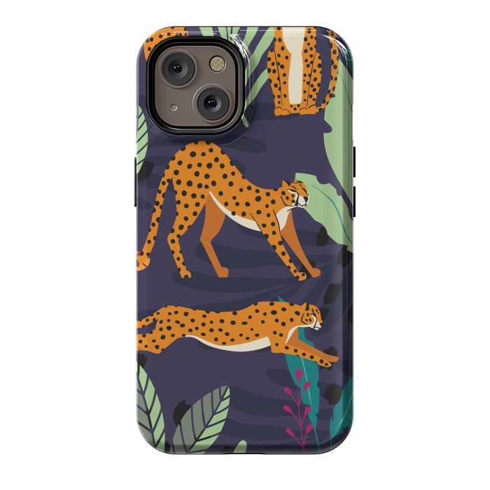 iPhone 14 StrongFit Cheetah pattern 02 by Jelena Obradovic