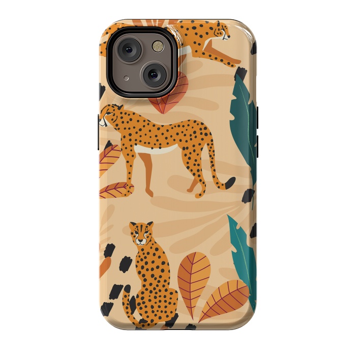 iPhone 14 StrongFit Cheetah pattern 03 by Jelena Obradovic