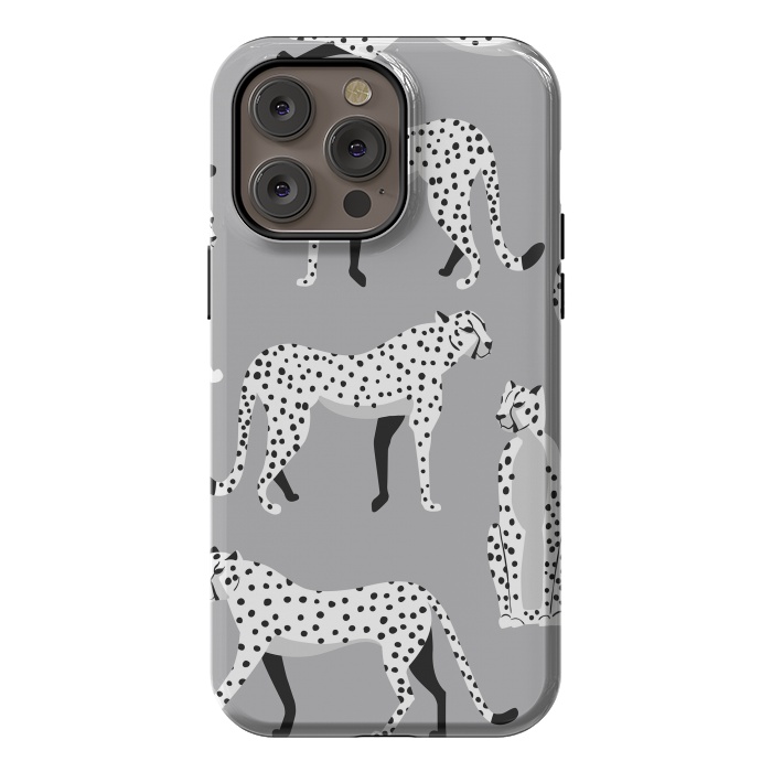 iPhone 14 Pro max StrongFit Cheetah pattern 04 by Jelena Obradovic