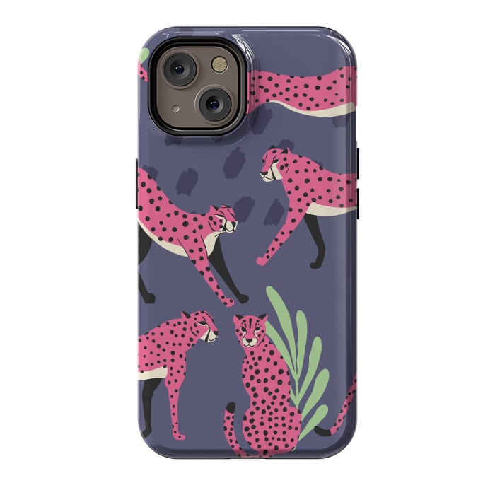 iPhone 14 StrongFit Cheetah pattern 06 by Jelena Obradovic