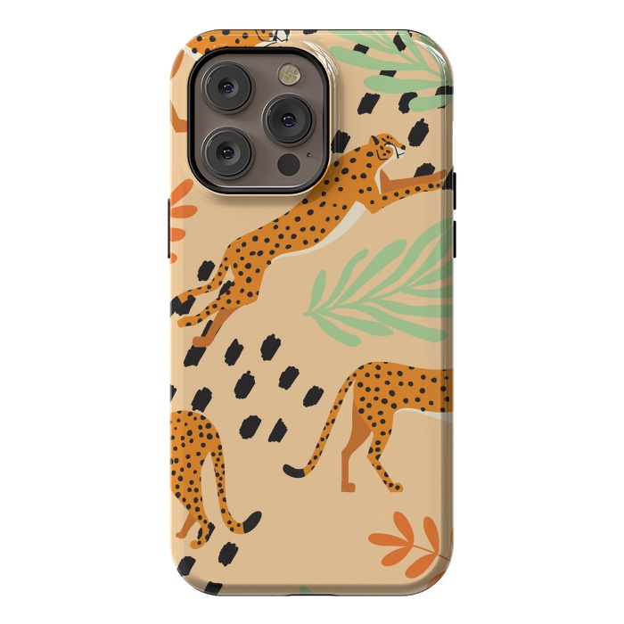 iPhone 14 Pro max StrongFit Cheetah pattern 07 by Jelena Obradovic