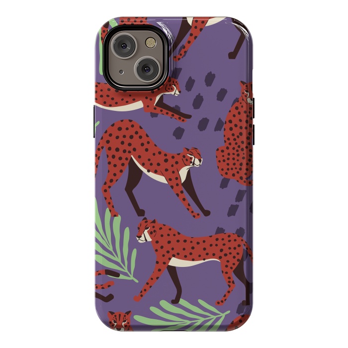 iPhone 14 Plus StrongFit Cheetah pattern 10 by Jelena Obradovic