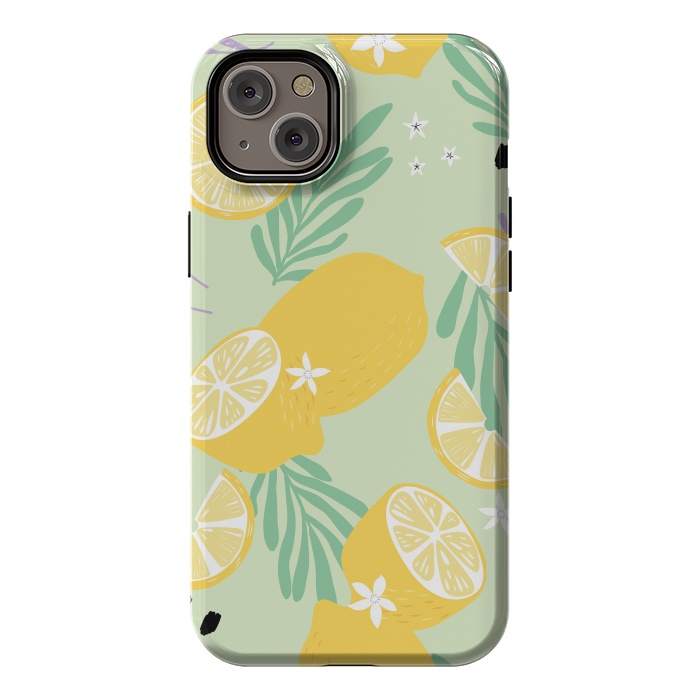 iPhone 14 Plus StrongFit Lemon pattern 04 by Jelena Obradovic