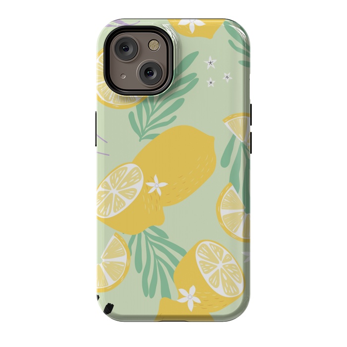 iPhone 14 StrongFit Lemon pattern 04 by Jelena Obradovic