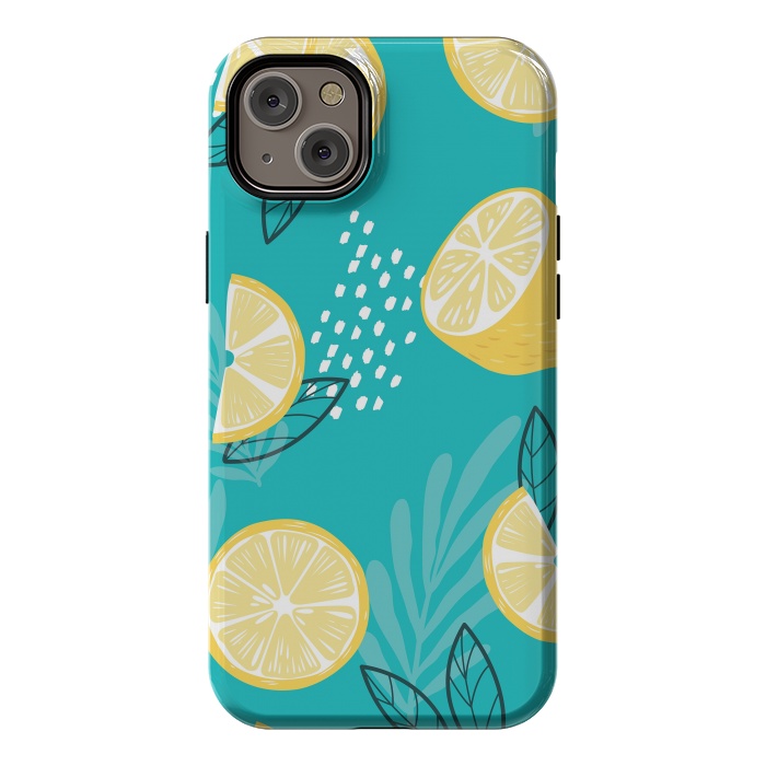 iPhone 14 Plus StrongFit Lemon pattern 08 by Jelena Obradovic